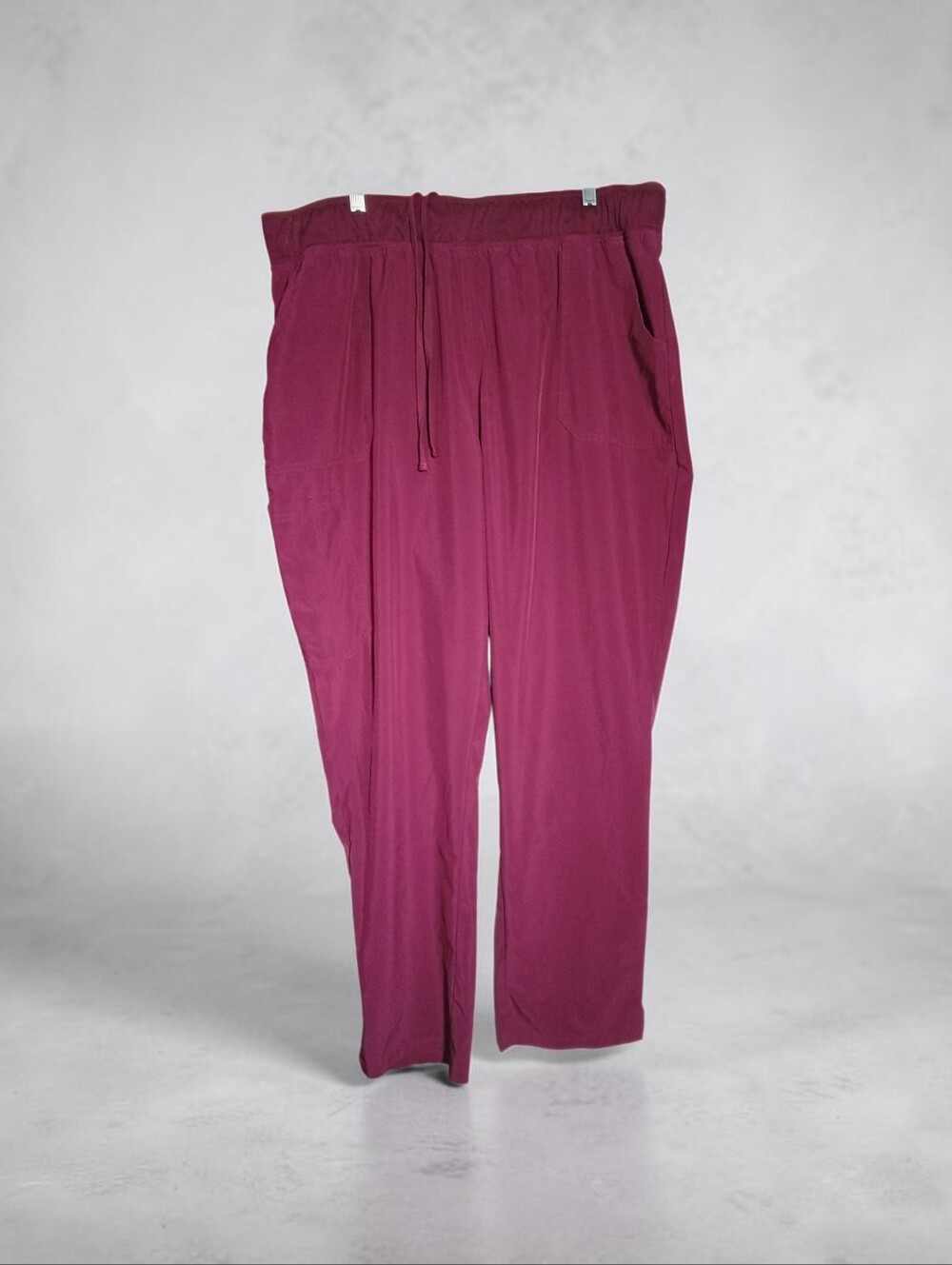 Women's dickies scrub pants in wine